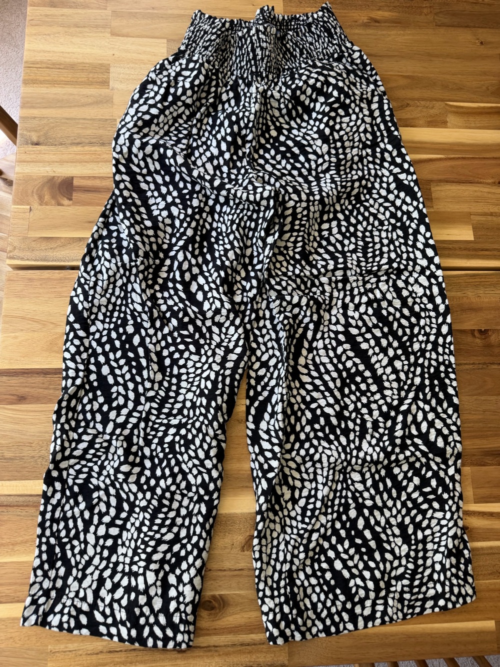 Simply Vera Vera Wang Black & White Printed Wide-Leg Pants